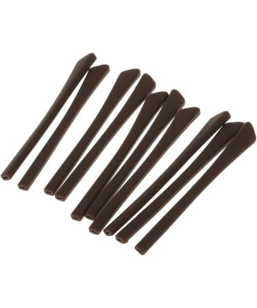Buy Jojomis 2x10pcs Silicone Eyeglass End Tips Replacement Socks - Brown | International Shipping Available - Buy Online on GoSupps.com