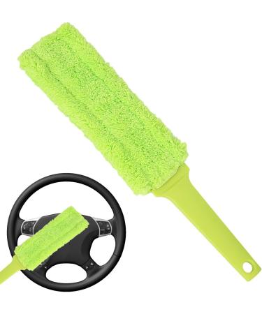 Washable Dusters for Cleaning Washable Hand Dusting Wand | Portable Cleaning Tool Removable Head Duster Brush for Car Computer Furniture Sofa Home Cleaning Fluorescent Green - Buy Online on GoSupps.com