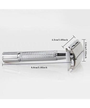 Buy Vintage RASUR Stainless Steel Safety Razor for Men | Dual Edge Facial Hair Care with Storage Box - Silver One Size - Buy Online on GoSupps.com