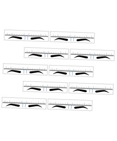 FOMIYES 50pcs Tool Stamp Kit Shaping Sticker Stencil Eyebrow for Trimmer Makeup Ruler Women Stencils Brow 18.00X3.80X0.10CM Blue