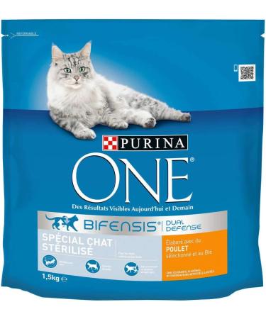 One Chicken and Wheat Dry Food for Sterilized Cat Pack of 1.5 kg - Buy Online on GoSupps.com