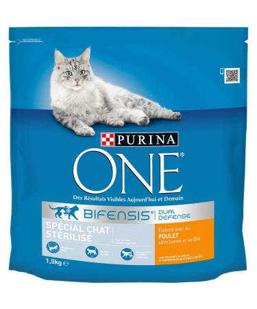 One Chicken and Wheat Dry Food for Sterilized Cat – Pack of 1.5 kg