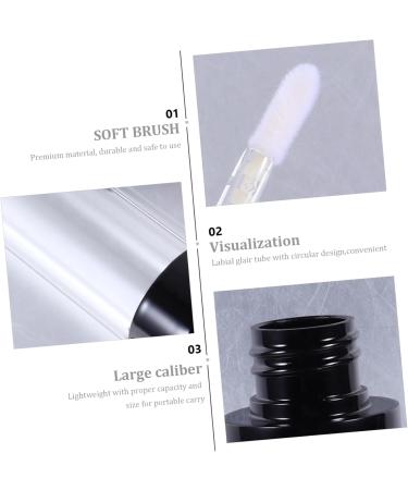 SOLUSTRE 4 pi ces Flacons Vides pour Gloss L vres R utilisables Tubes Transparents Pratiques pour Maquillage Rechargeables et Portables avec Bouchons Noirs - Buy Online on GoSupps.com