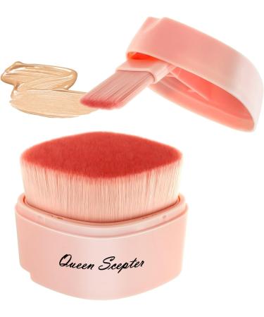 Retractable Flat Liquid Foundation Makeup Brush with Cover Flat Top Kabuki Liquid Foundation Shadow Powder Face Blush Brush for Blending Liquid Foundation Quarantine BB Cream Contour Cream Cosmetics Pink - Buy Online on GoSupps.com