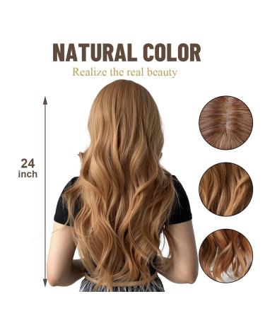 Oefei 24-Inch Long Corrugated Strawberry Blonde Wig | Natural Synthetic Heat-Resistant Hair for Women | Perfect for Daily Wear Parties & Cosplay - Buy Online on GoSupps.com