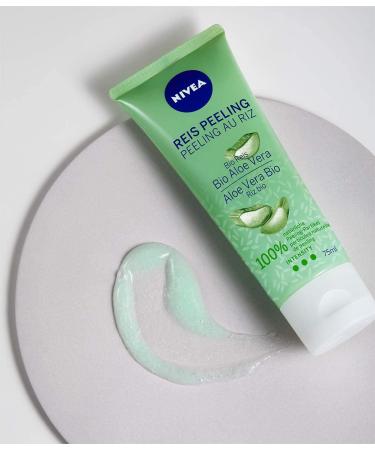 Nivea Rice Peeling Bio Aloe Vera 75ml - Natural Facial Cleanser High Intensity Exfoliation No Microplastics - Buy Online on GoSupps.com