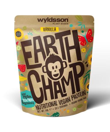 Vegan Protein Powders (1kg) - 28 Servings - EarthChamp by Wyldsson - Plant Based Vanilla Protein Powder Shake - Dairy Free - Lactose Free (Vanilla) Vanilla 1 kg (Pack of 1)