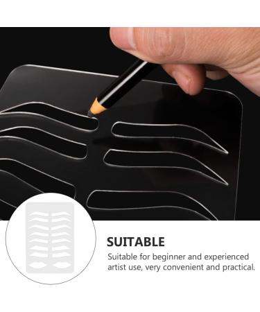 Healvian Eyebrow Stencil Plate Eyebrow Drawing Mold Makeup Practice Accessory Makeup Tool Transparent Acrylic - Buy Online on GoSupps.com