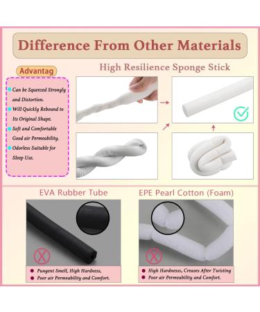 PINTAUR High Resilience Sponge Heatless Curling Rod Headband - Grey | Soft, Comfortable, No Heat Curls Ribbon for Long Hair DIY Styling - Buy Online on GoSupps.com