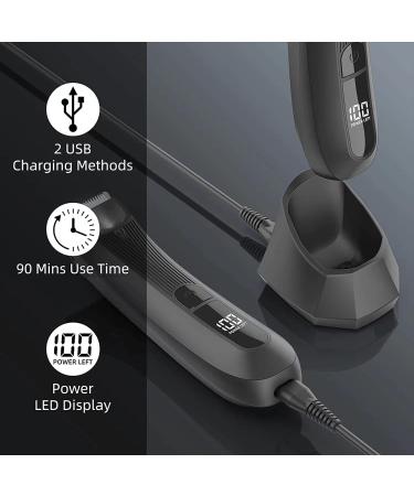 Men's Pubic & Body Hair Trimmer - Waterproof Groomer with LED Light & Ceramic Blade - Electric Razor for Private Parts - USB Rechargeable - Perfect Gift for Him/Dad - Buy Online on GoSupps.com