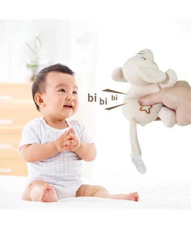 Buy Soft Elephant Pacifier Holder for Babies | Removable Plush Toy Attachment | Skin-Friendly for 0-6 Months | International Shipping Available - Buy Online on GoSupps.com