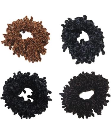 Black Silk Scrunchies Hair Scrunchies for Girls Volumising Scrunchie Big Hair Ties Elastic Hairbands Hair Headwear Black - Buy Online on GoSupps.com