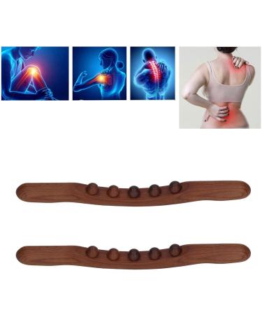 2-Piece Wooden Gua Sha Massage Tool with 5 Pressure Points - Ideal for Muscle Relaxation & Home Yoga - Buy Online on GoSupps.com