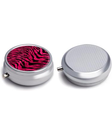 Portable 3 Compartment Pill Box - Zebra Tiger Leopard Print Travel Pill Organizer for Handbag & Pocket - Buy Online on GoSupps.com