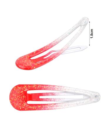 Jinlaili 40 Pack Colorful Glitter Hair Clips for Kids & Women 5cm Snap Metal Hair Accessories - Buy Online on GoSupps.com