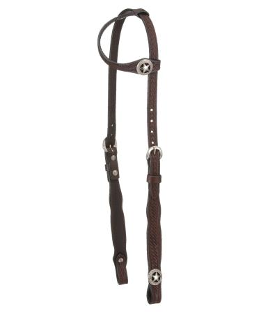 Tough 1 Royal King Square Cheek Single Ear Headstall Dark Oil