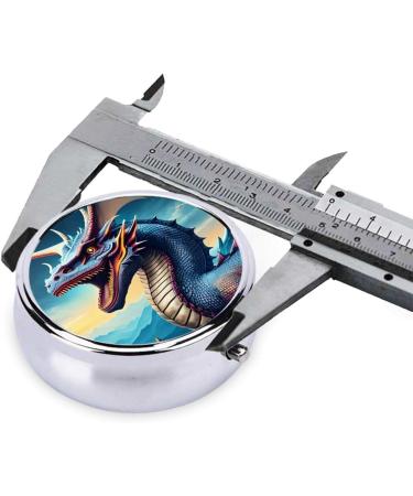 Shop Roaring Dragon Round Pill Box - 3 Compartment Portable Travel Organizer for International Shipping - Buy Online on GoSupps.com