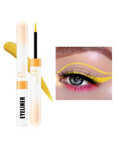 Espoce Liquid Eyeliner  Yellow Eyeliner Liquid Liner Quick-Drying  Ultra-Fine Long-lasting Colored Eyeliners High-pigmented Colorful Eyeliners for Eye Makeup 0.12 Oz (Yellow)
