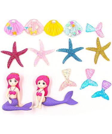 ANCLLO 26PCS mermaid cake topper under the sea mermaid cake topper Ocean Theme Cake Topper Cake Decoration - Buy Online on GoSupps.com