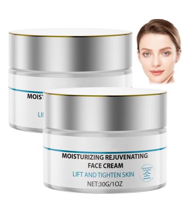 YUNFAX Face Tightening Cream Skin Firming Facial Moisturizer Nourishing Anti-Wrinkle Cream with Collagen & Vitamin E Daily Use for All Skin Types Morning Nighttime Post Sleep (30 g) (2PCS)