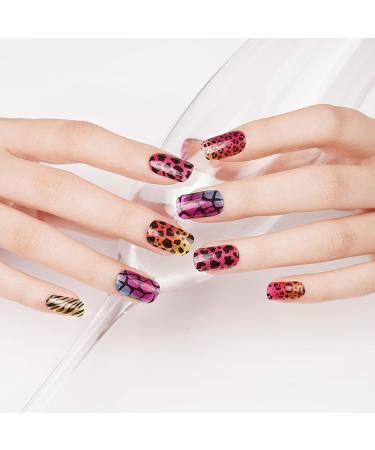 Foyute Semi Cured Gel Nail Strips 20 Pcs Soft Self-Adhesive Gel Nail Polish Wraps Sticker for Salon-Quality Manicure Set Long Lasting Easy to Apply & Remove Nail File & Wooden Stick (Shiny Star) - Buy Online on GoSupps.com