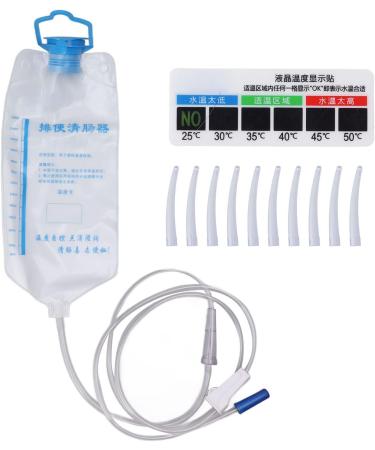 Jopwkuin Klistier-Set 1200ml Soft Silicone Enema Kit for Home Use | Constipation Relief & Convenient Hanging Hooks for Women - Buy Online on GoSupps.com