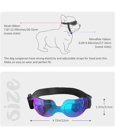 PEDOMUS Small Dog Sunglasses | Adjustable Blue Dog Goggles for Small Breeds - Buy Online on GoSupps.com