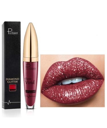 18 Colors Diamond Long -lasting lipstick 3D Shining Stars Perling Gloss LipGloss Shimmer Metallic Texture Liquid long -lasting lip gloss waterproof durable not stick cup (16)