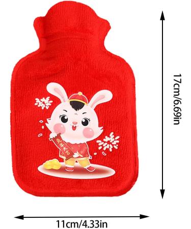 Povanjer Cute Hot Water Bottle | Winter Handwarmer Pad | Safe Christmas Gift for Pain Relief | Year of the Rabbit 2023 - Buy Online on GoSupps.com