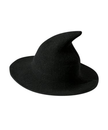 Cooling hat for Unisex Cap Warm Hat Large-Brim Summer Crochet Women Foldable Costume Witch Baseball Caps Black One Size