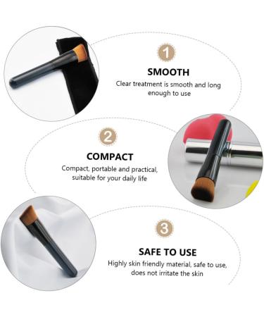 minkissy Inclined Flat Head Makeup Brush Women Cosmetics Brush Foundation Makeup Brush Blush Brush Doll Cake Pan Mahjong Earrings Women Brush for Makeup Fluffy Tool Miss Acrylic 11.5x2cm Black - Buy Online on GoSupps.com