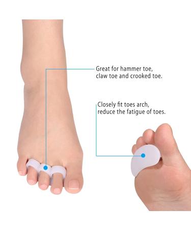 Toe Smooth Spacers - Relief for Hammer Toe Hallux Valgus Crooked Toes & Overlapping Toes - International Shipping Available - Buy Online on GoSupps.com