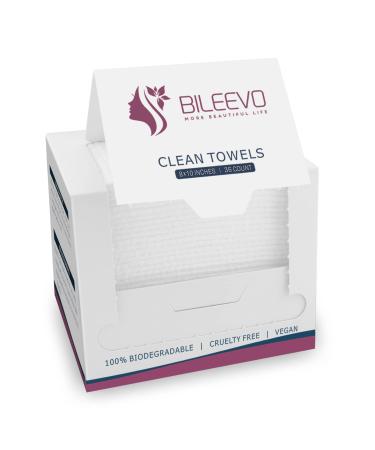 BILEEVO Disposable Face Towels L  100% Cotton  Clean Towels for Washing Face  Face Wash Cloths  Dry Face Wipes  Makeup Remover Wipes  Facial Cleansing  Nursing  Travel (36 Count  Pack of 1)