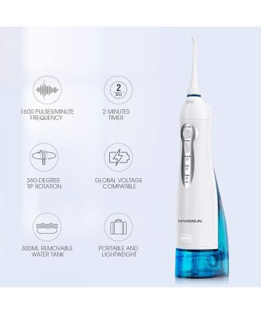 Hangsun Cordless Water Flosser HOC700 - Rechargeable Oral Irrigator with 8 Jet Tips - Buy Online on GoSupps.com
