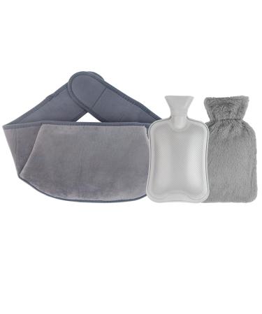 Hot Water Bottle with Belt Rubber Warm Water Bag with Soft Plush Hand Waist Warmer Cover Hot Water Bag for Pain Relief Neck Shoulder Back Legs Waist Warm - Buy Online on GoSupps.com