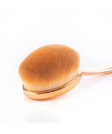 Yoseng Oval Foundation Brush Set - 5 Pcs Toothbrush Makeup Brushes for Flawless Liquid & Cream Application with Case - Buy Online on GoSupps.com