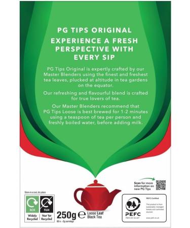 Pg Tips Loose Leaf Tea 250 Gr - Buy Online on GoSupps.com