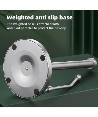 Paper Towel Holder Countertop Free Standing Toilet Paper Holder Stand with Non Slip Base Spring Arm Fit Most Size Paper Roll Stretched Freely for Bathroom Kitchen - Buy Online on GoSupps.com