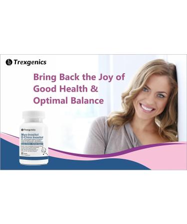 Trexgenics PCOS Support Supplement | Myo-Inositol, D-Chiro Inositol, L-Methylfolate, Vitamin D3, Chromium & Zinc | 60 Tabs - Buy Online on GoSupps.com