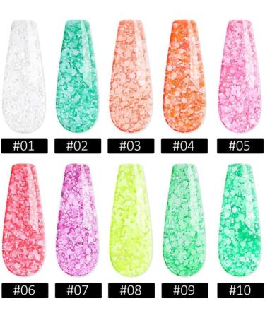 White Glitter Gel Nail Polish Flash Snowflake Nail Glue Sequins Soak Off UV LED Gel Nail Semi Permanent Manicure Nail Art 5ml - (Color: Polishing Block Style A) Polishing Block / Style a - Buy Online on GoSupps.com