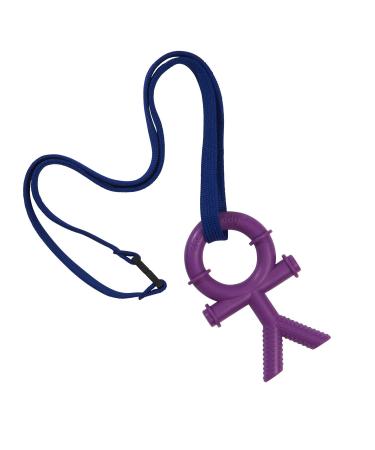 Sensory Direct Chewbuddy & Lanyard - Sensory Chew or Teething Aid | for Kids Adults Autism ADHD ASD SPD Oral Motor or Anxiety Needs (Purple)