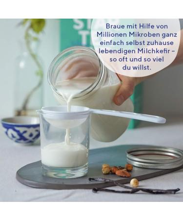 Buy Fair Starter Culture Kefir - Make Organic Milk Kefir at Home | Durable Tubers & German Instructions | 1x Organic Kefir Culture - Buy Online on GoSupps.com