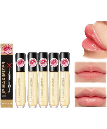 Lip Plumper Vitamin E Lip Plumping Serum Lip Maximizer Hyaluronic Lip Plumper Lip Enhancer Plumper Lip Care Serum Lip Repairing Reduce Lip Fine Lines (5pcs)