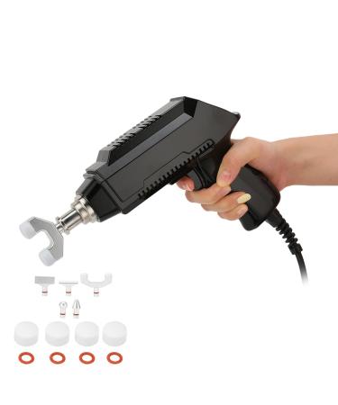 Chiropractic adjustment tool Electrical vertebral massage device body relaxation chiropractic pistol with 6 massage heads 30 stages adjustable (black) (EU)
