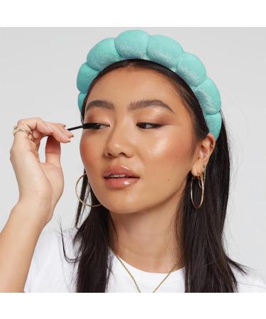 AOENJIE Spa Headbands for Washing Face or Makeup Sponge Bubble Skincare Headbands Puffy Terry Cloth Hairband for Women Skin Care Makeup Headwear Hair Accessories for Girls Cyan blue - Buy Online on GoSupps.com