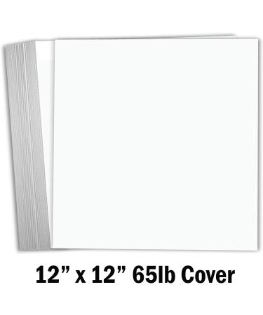 Hamilco White Cardstock Scrapbook Paper 12x12 65lb - 25 Pack 65 lb Cover - Buy Online on GoSupps.com