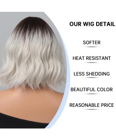 Testar Short Bob Wig with Air Bangs - Gray Synthetic Cosplay Wig for Women | Daily Wear Colorful Styles - Buy Online on GoSupps.com