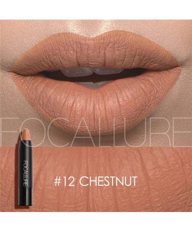 FOCALLURE Matte Lip Crayon: Long-Lasting Waterproof Lipstick in CHESTNUT Shade - Buy Online on GoSupps.com