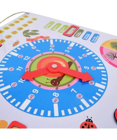 ewtshop Colorful Learning Clock - Metal Educational Board for Date Time & Seasons | Fun & Simple Learning Tool - Buy Online on GoSupps.com