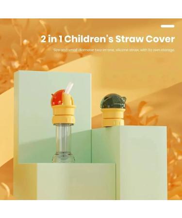 Reusable Children Beverage Water Bottle Straw Lid Water Bottle with Straw Lid Water Bottle Twist Cover Cap Straw Lid Water Bottle Water Bottle Spout Adapter for Kids(Red(2pcs)) - Buy Online on GoSupps.com